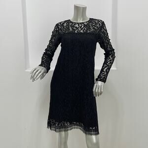 Jenni Kayne Long Sleeve Lace Black Dress